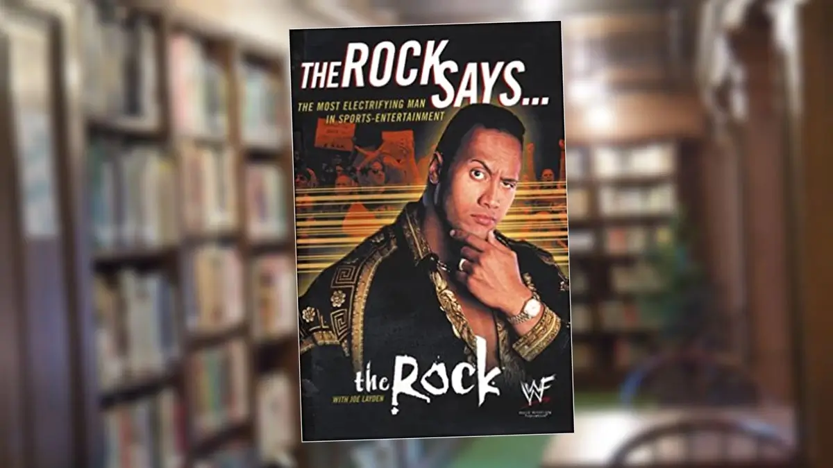 The cover of "The Rock Says..." autobiography