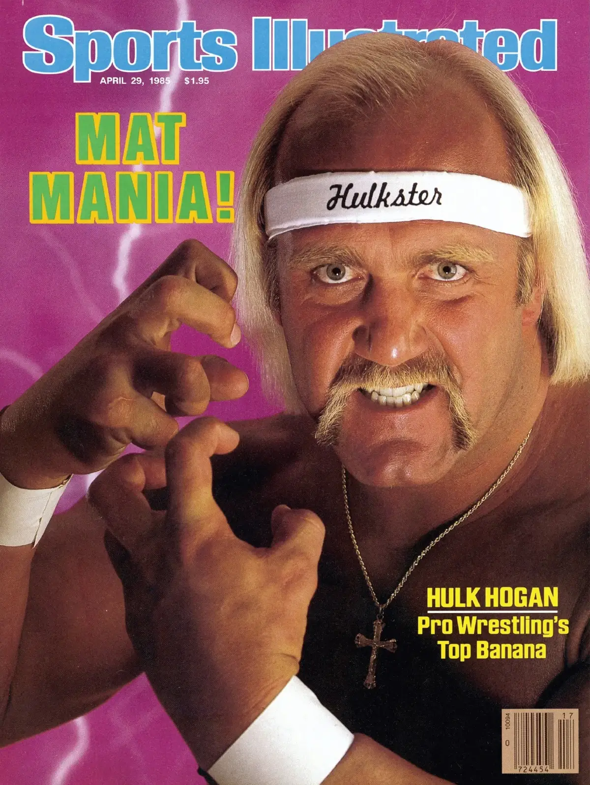 The April 1985 Sports Illustrated cover featuring Hulk Hogan