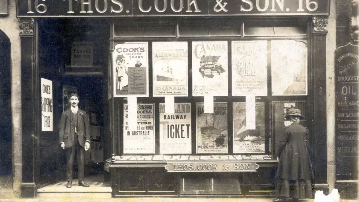 An early example of a Thomas Cook travel agency was located on Clumber Street in Nottingham