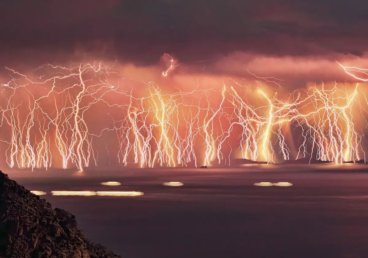 Lightning storm over Lake Maracaibo