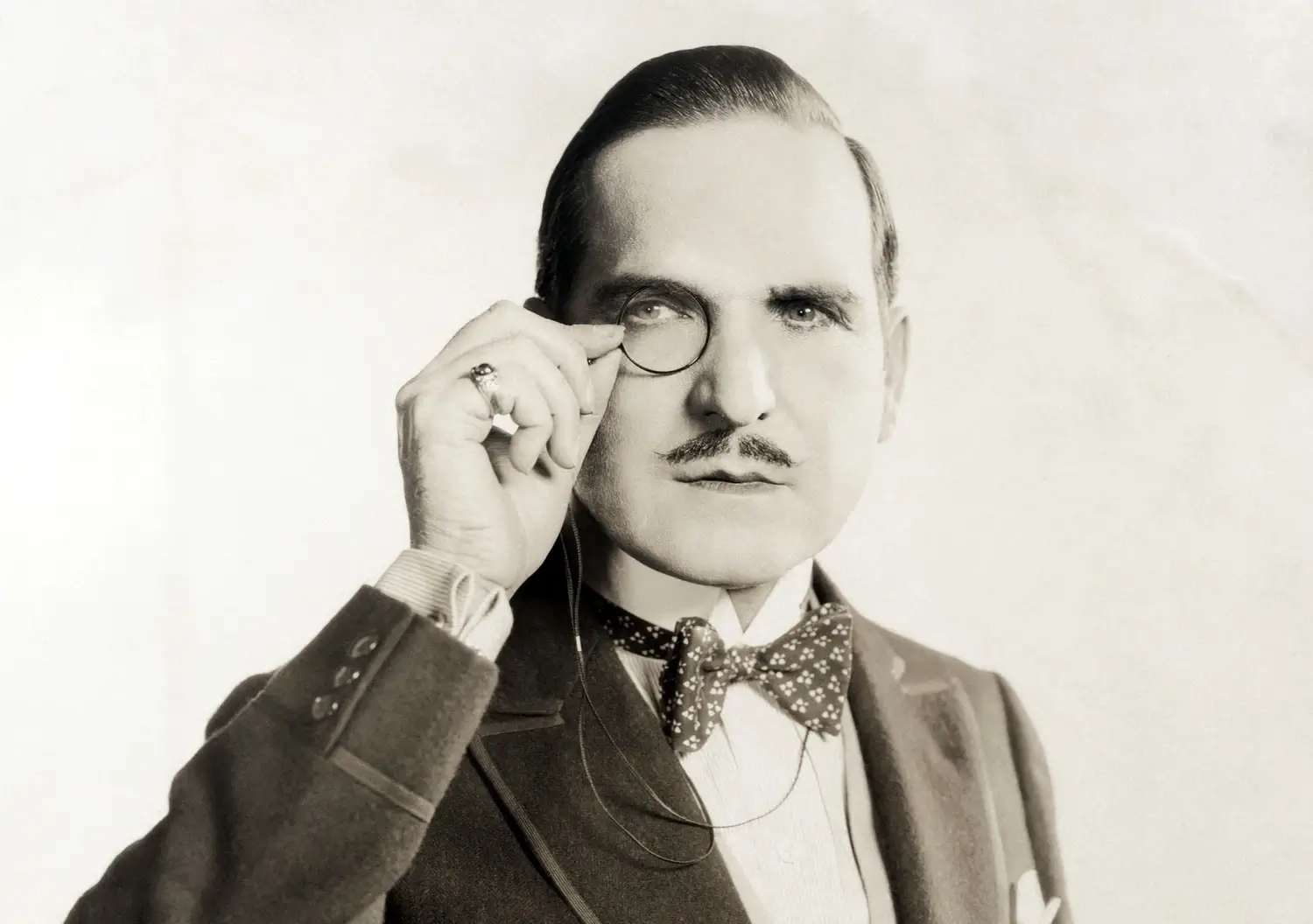 European aristocrat wearing a monocle