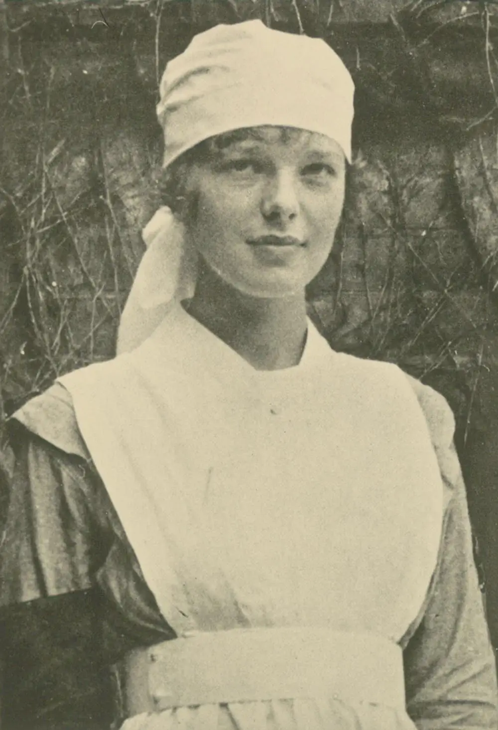 Amelia Earhart working as a nurse