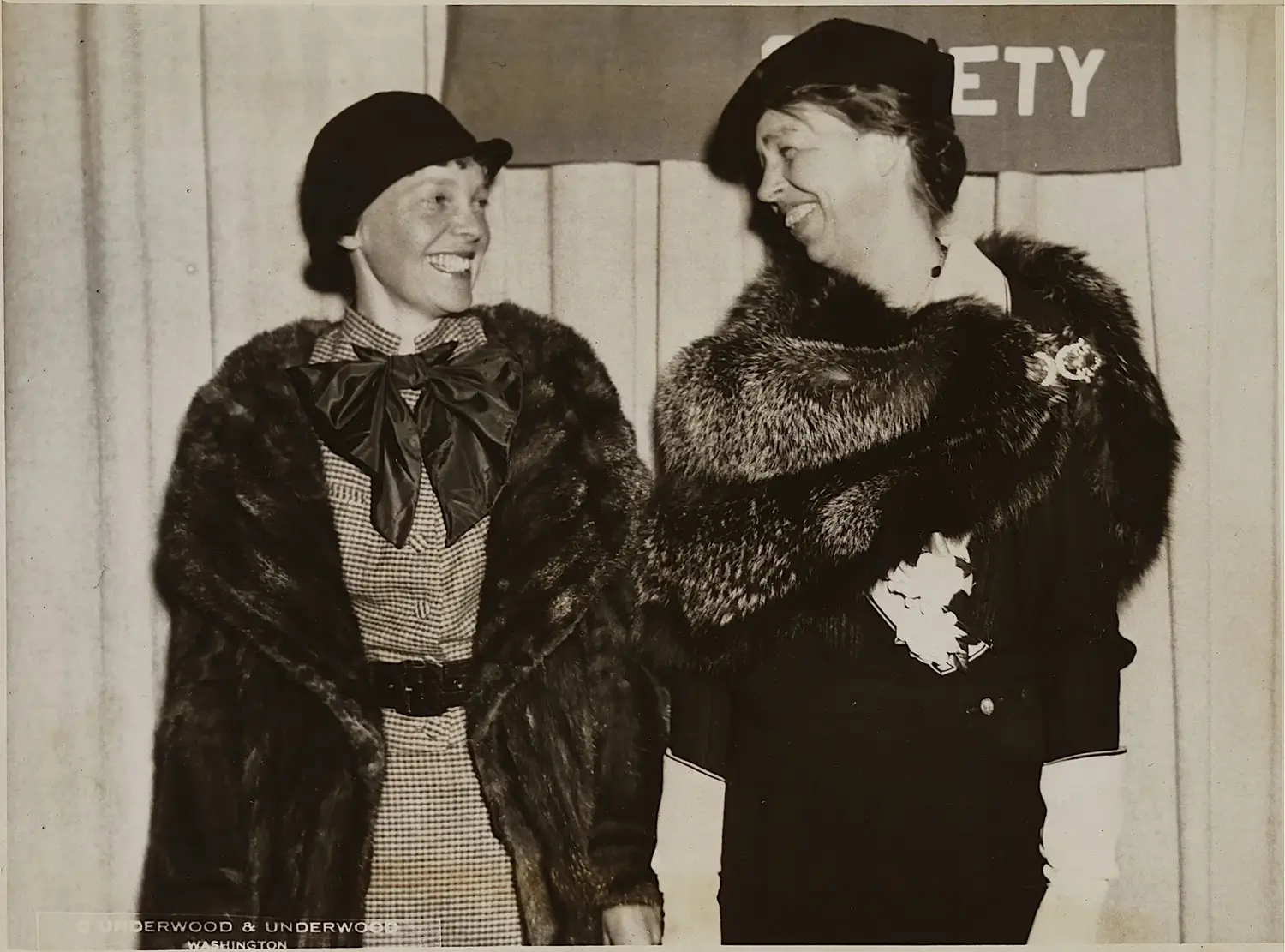 Amelia Earhart and Eleanor Roosevelt